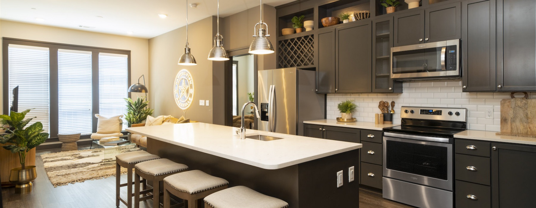 Apartment kitchen at Residences at Capitol View