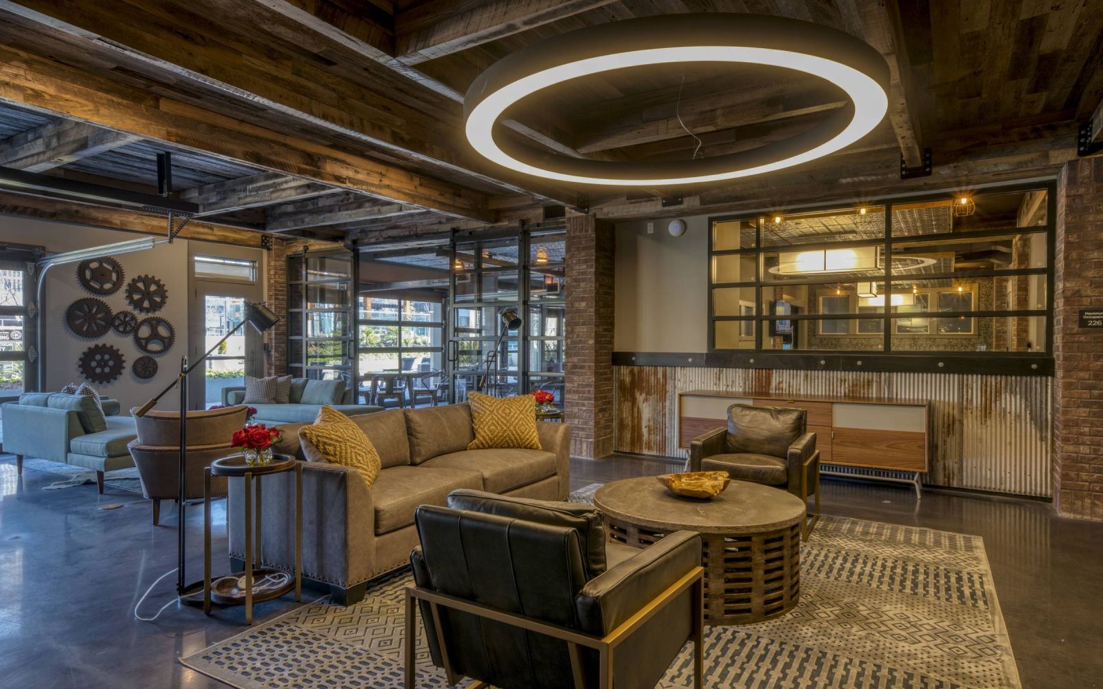 Residences at Capitol View luxury resident social area amenity with modern furnishings