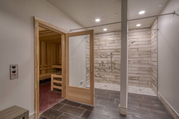 Residences at capitol view spa amenity with sauna and shower