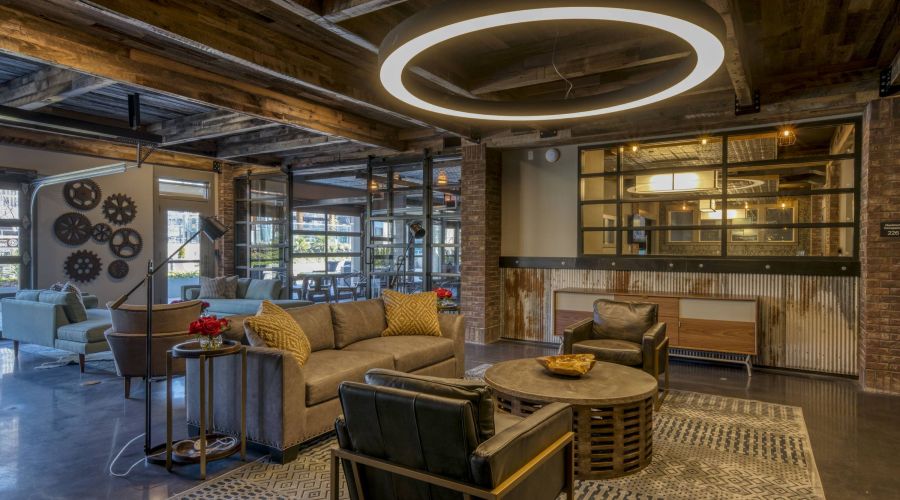 Residences at Capitol View luxury resident social area amenity with modern furnishings